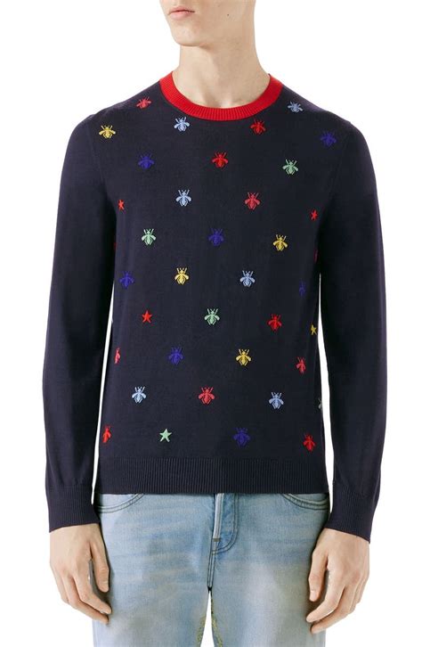 gucci sweater womens ebay|Gucci bee embroidered sweater.